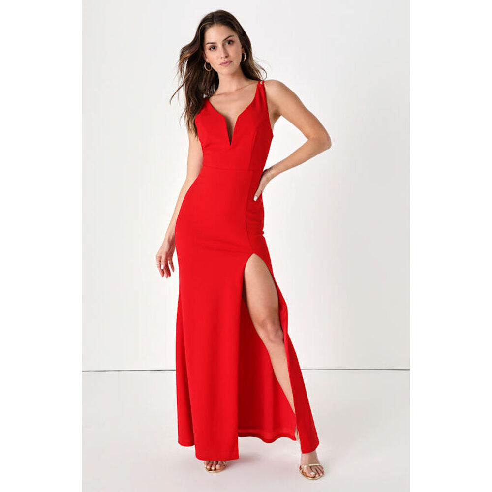 Lulus Ready To Rumba Red Strappy Backless Maxi Dress - Size S
